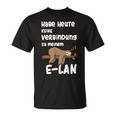 Ich Habe Heute Keine Connection Zu Meiner E-Lan Sloth I Have No Connection T-Shirt