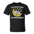 Ich Schlafe Nicht Ich Spare Energie Cat Nightdress T-Shirt