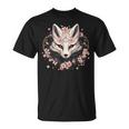 Illustration Renard Japonais Sakura Animal T-Shirt