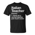 Insegnante Di Italiano Definition Scuola Maglietta