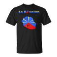 Isla De La Reunión Departamento 974 Bandera De Mapa De Antillas Camiseta unisex