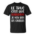 Je M'en Bats Couilles Cadeau Drôle Hommes T-Shirt
