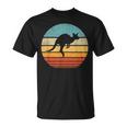 Kangaroo Retrointage 60S 70S Sunset Mammal T-Shirt