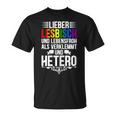 Lieber Lesbian Und Lebensfroh Lesbian Lgbtq Pride Women's T-Shirt