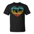 I Love 70S Music Concert Vintage Heart Rock Band T-Shirt