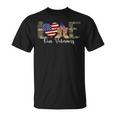 Love Our Veterans Day Proud Military American Flag T-Shirt