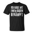 Lustiges Ich Habe Mit Einem Bären Gekämpft Gute Besserung T-Shirt