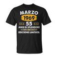 Marzo 1969 55 Anni Compleanno Uomo Donna 1969 Maglietta