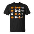 Math Teacher Halloween Equation Pumpkin Ghost Candy Corn T-Shirt