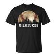 Milwaukee Skyline City Vintage Baseball Lover T-Shirt