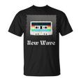 New Wave Music Retrointage Cassette Tape 80'S Artistico Maglietta