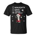 Niedlicher Whippet-Hund Weihnachten Naughty Nice Tried My Best T-Shirt