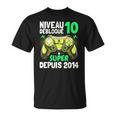 Niveau 10 Débloqué Super Depuis 2014 Anniversaire Gamer T-Shirt