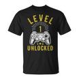 Nivel 1 Desbloqueado Aniversario 1ª Boda Camiseta unisex