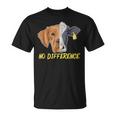 No Differenceeganegetariano Regalo Mucca Cane Amante Animali Maglietta
