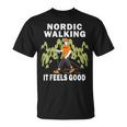 Nordic Walking Run With Sport Escursionismo Fitness Corsa Corsa Maglietta