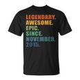 Noviembre 2015 8º Cumpleaños Niños Niñas 8 Años Aniversario Camiseta unisex