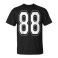 Numerata Con Numero 88 Regalo Di Compleanno Giocatore Sportivo Maglietta