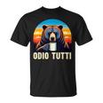 Odio Tutti Orso Caffè Divertente Maglietta