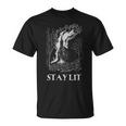 Okkult Atheist Burn Church Stay Lit Satan Devil Grunge T-Shirt