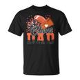 Orange Football Cheer Dad For Vintage Cheerleader T-Shirt