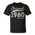 Original 1980 44 Años Cumpleaños Hombre Fabricado En 1980 Camiseta unisex