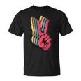 Peace Hand Sign Retro Vintage 70S 80S 90S Pop Culture T-Shirt