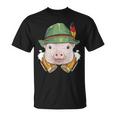 Pig Oktoberfest Costume Da Birra Motivo Maglietta