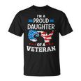 Im A Proud Daughter Of A Veteran Usa Map Flag Veterans Day T-Shirt
