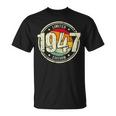 Retro 77 Años Nacido En 1947 Edición Limitada 77 Cumpleaños Camiseta unisex