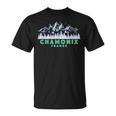 Retro Chamonix France Illustration -Intage Snow Ski Maglietta