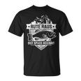 Rute Raus Der Spass Beginnt Fischer Angler T-Shirt