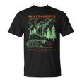 San Francisco California Cool Souvenir Rústico San Francisco Camiseta unisex