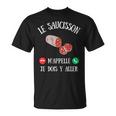 Saucisson M’Appelle Homme Humour Charcuterie Idée Cadeau T-Shirt