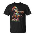 Scimmia Sullo Skateboard Maglietta