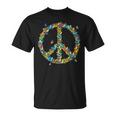Segno Di Pace Hippie Hippie Retro Butterfly Nature Lo Maglietta