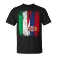 Serbia Italia Bandiera Amicizia Italiana Serbo Serbia Maglietta