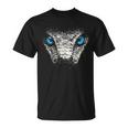 Serpiente Animal Motivo Ojos Azules Arte Serpiente Camiseta unisex