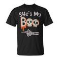 She’s My Boo Skull Face Matching Halloween Pajama Couples T-Shirt