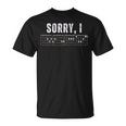 Sorry I-Dgaf Hidden Message Guitar Chords Cool For Women T-Shirt