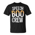 Speech Boo Crew Teacher Language Pathologist Halloween Premium T-Shirt