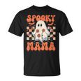 Spooky Mama Groovy Vintage Ghost Halloween Spooky Mom Mother T-Shirt