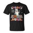 Spooky Nurse Ghost Halloween Cute Groovy Nursing Halloween T-Shirt