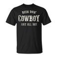 Stato Facendo Roba Da Cowboy Western Rodeo American Maglietta