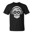 Sugarskull Dj Table Skull Disc Jockey Cuffie Maglietta