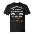 Super Papy Gamer Humour Geek Homme Humoristique Console T-Shirt