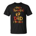 Thanksgiving Pregnancy Announcement Thankful Dad Family T-Shirt