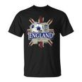 Three Lions England Fußball Team Fan Union Jack Grunge T-Shirt