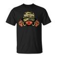 Unbothered Black Girl With Cap Camo Afro Woman Black Queen T-Shirt