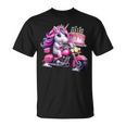 Unicorno In Sella A Una Moto Per Bambini Donne Bambini Adulti Compleanno Maglietta
